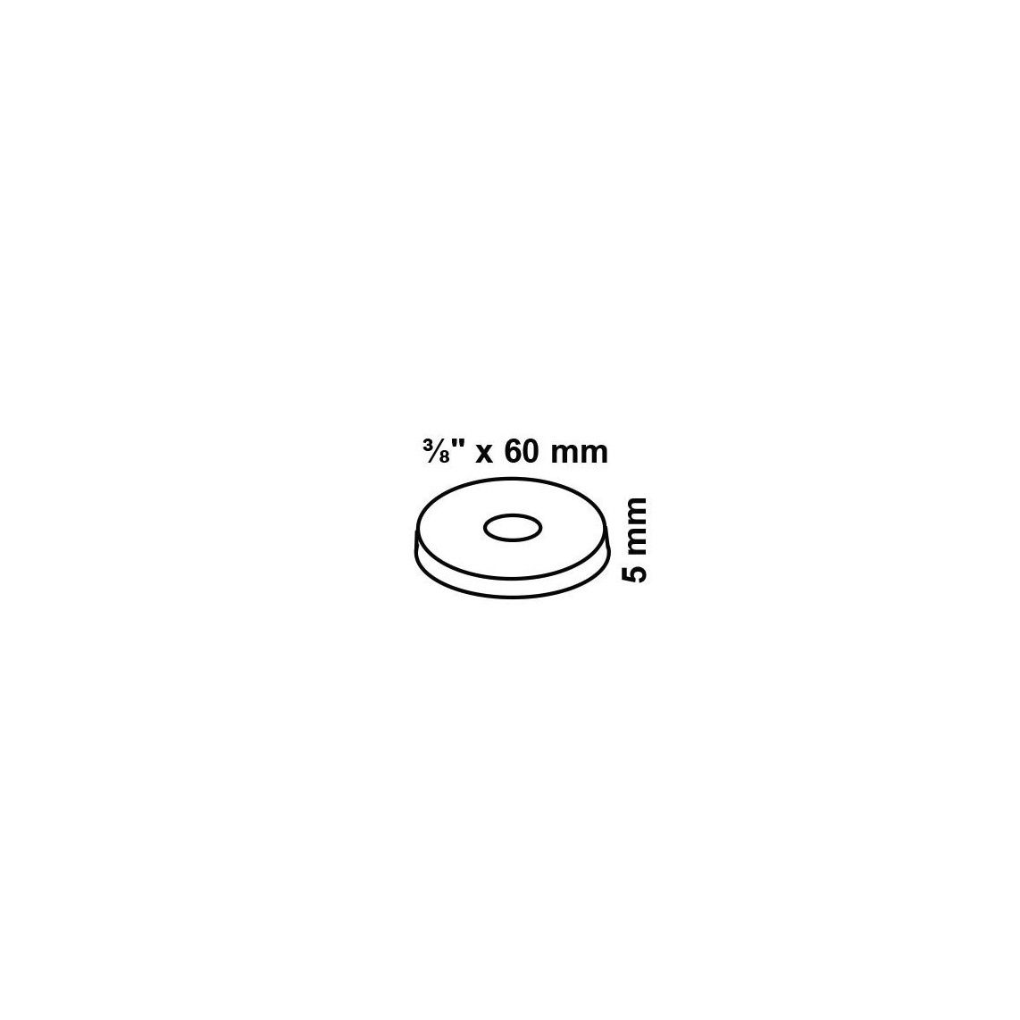 988130148 kraanrozet, chroom, 3/8" x 60 mm x 5 mm vue 2