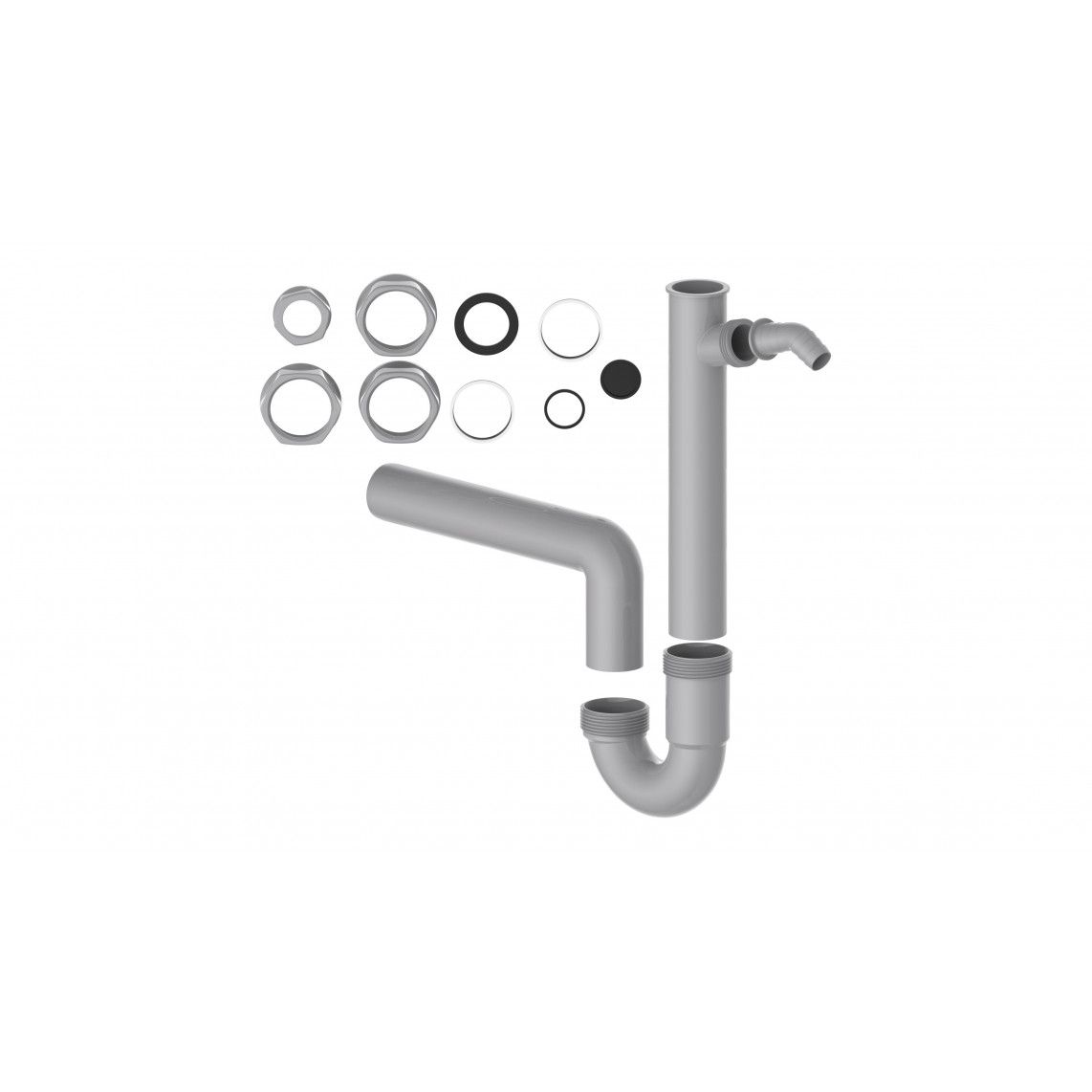 98831349 ECO-SAVE KS évier-siphon tubulaire,Gris, 1 1/2" F x 40 mm, avec 3/4" Raccordement de l'appareil vue 6