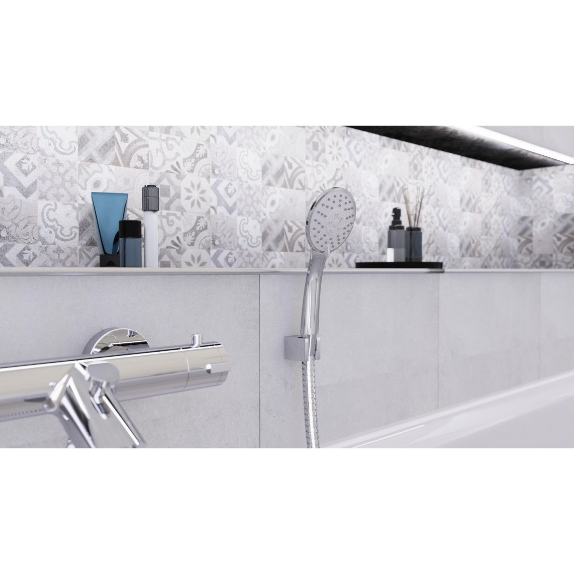 61831 NAPOLI Handdouche set, chroom vue 3