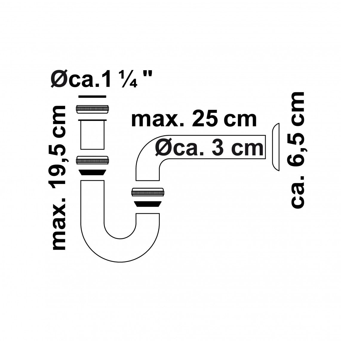98801110 siphon tubulaire, chromé, 1 1/4" x 32 mm vue 11