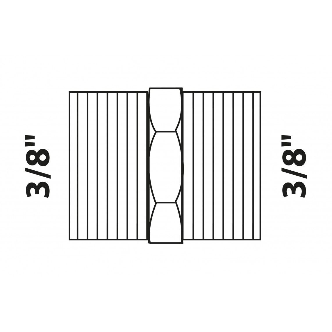988951155 BR mamelon double, vierge, 3/8" M, (3280) vue 2