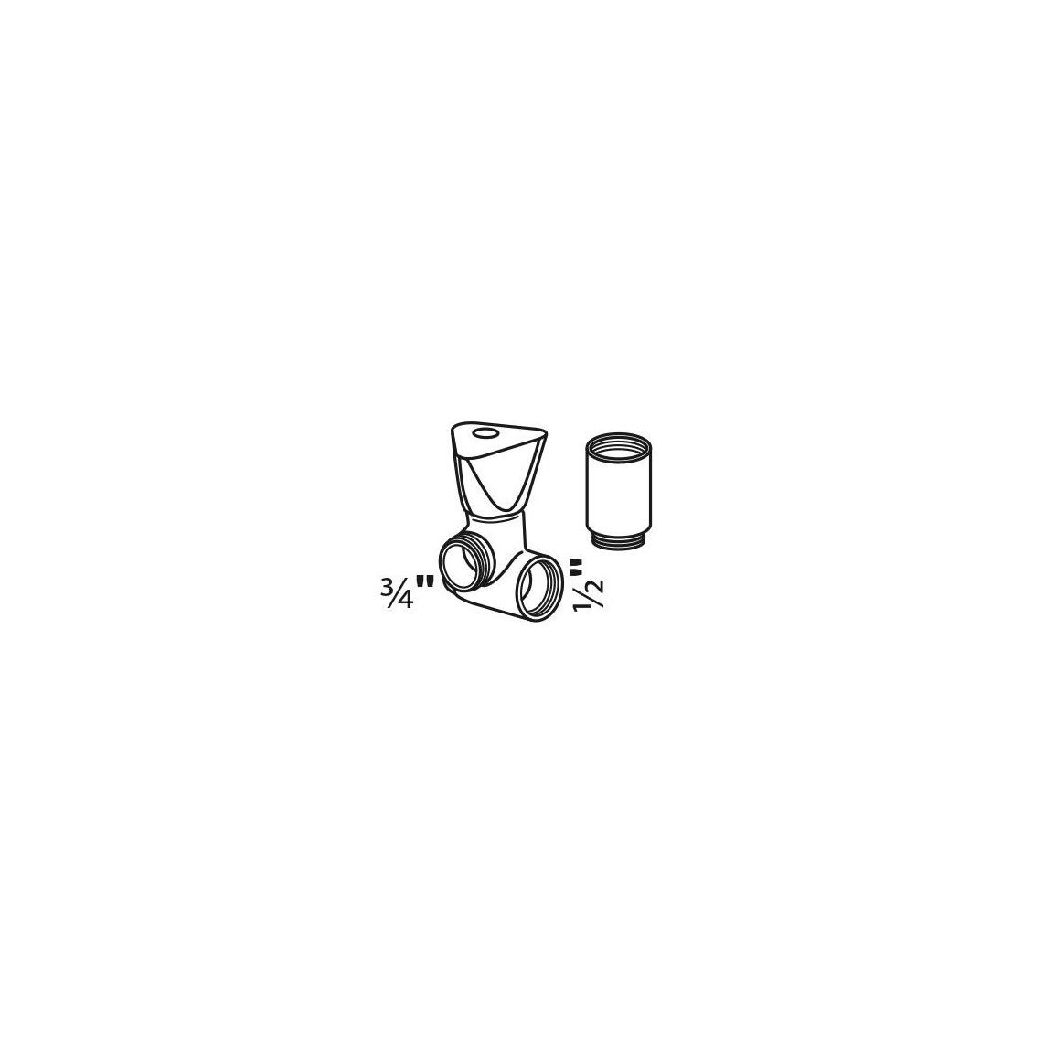 986221148 Vanne GA droit, 1/2", avec Compensation pour Robinetterie murale vue 2