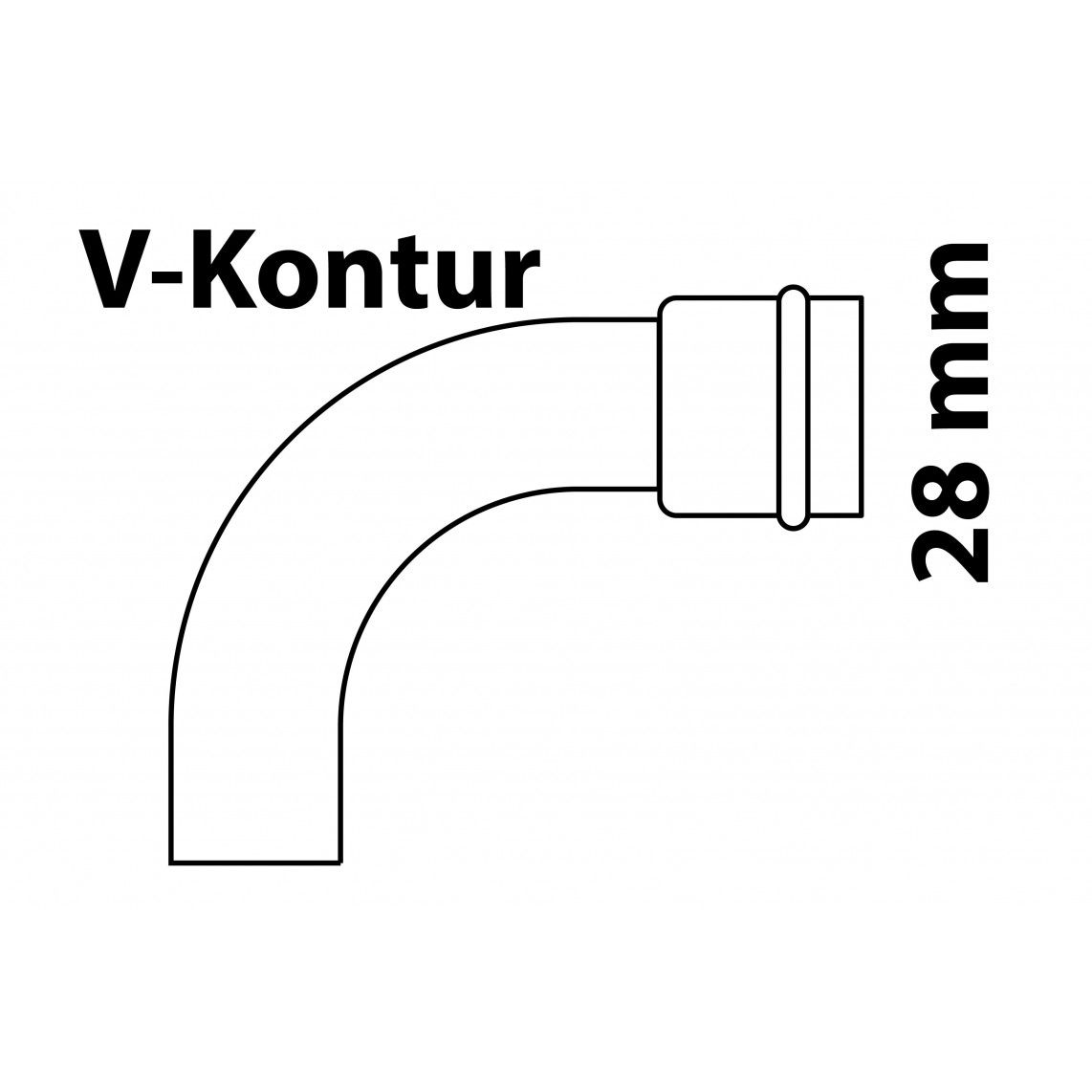 988611554 Elbow 90°, press fitting for copper V-profile, 28 mm, 1 socket vue 2