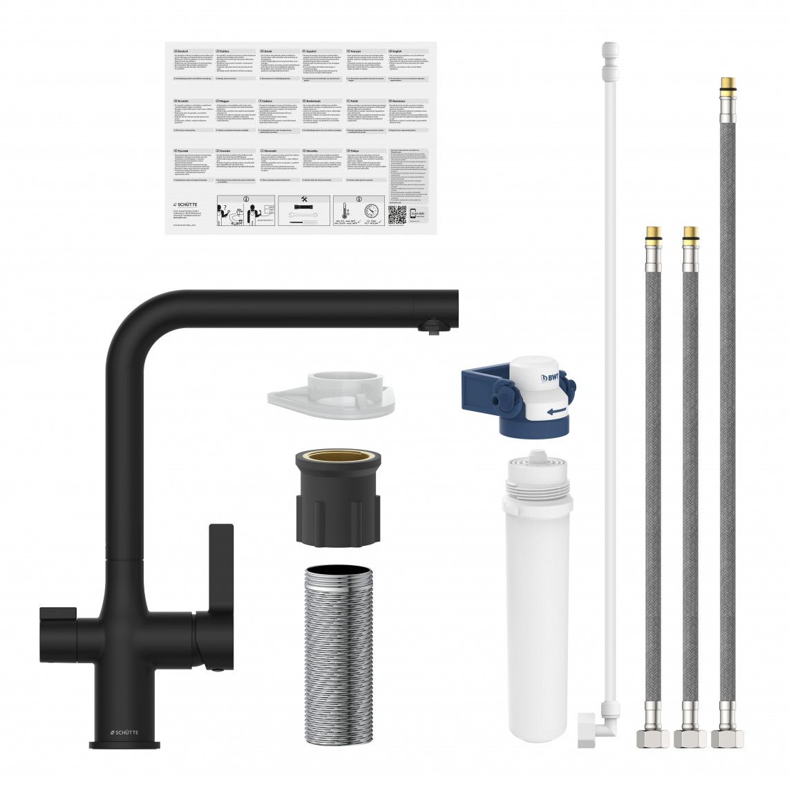 99860 AQUASTAR PRO Drinking water sink mixer, black matt, with filter system vue 6