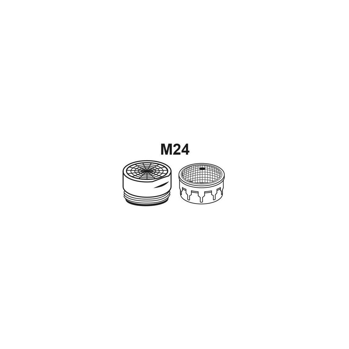 98954630 straalregelaar, chroom, M24AG, zelfreinigende vue 2