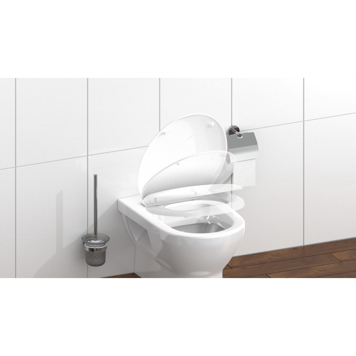 10220 abattant WC en Duroplast, blanc, avec frein de chute vue 9