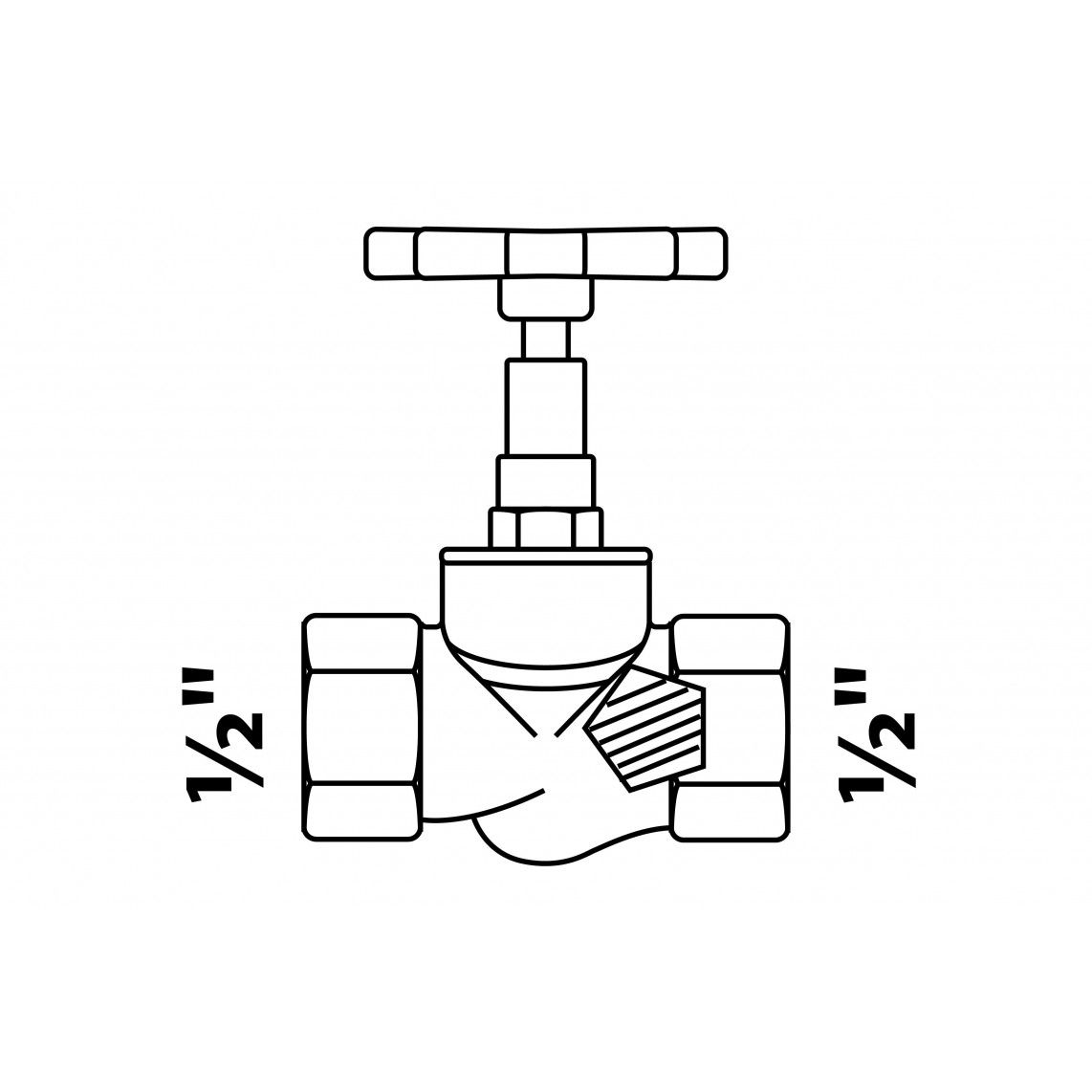 988575055 bolventiel, 1/2"BI, met aftap vue 2