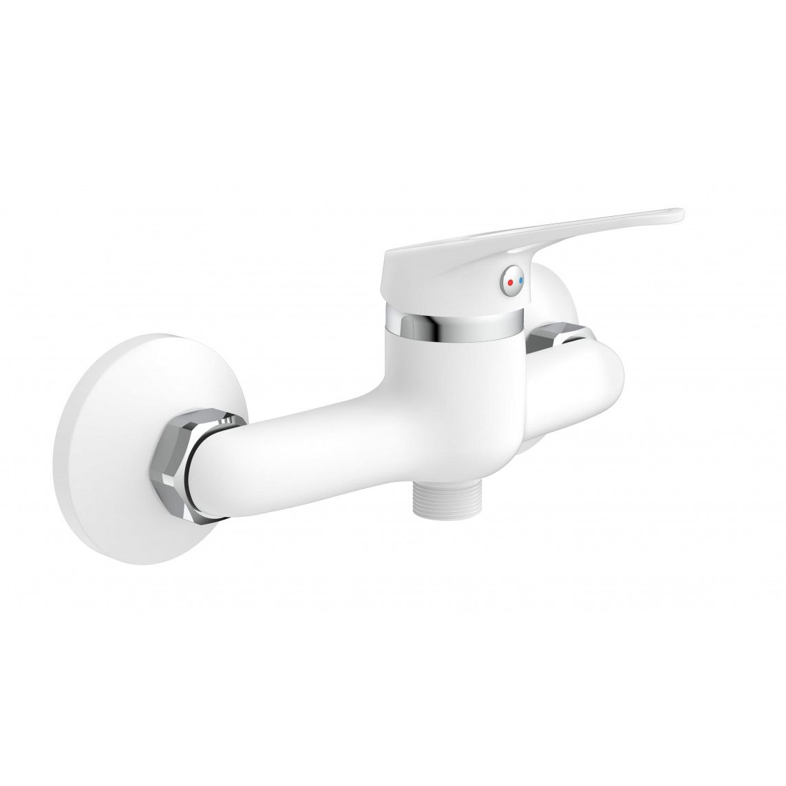 NI168SCR-W SPEED Douchekraan, wit/chroom vue 2