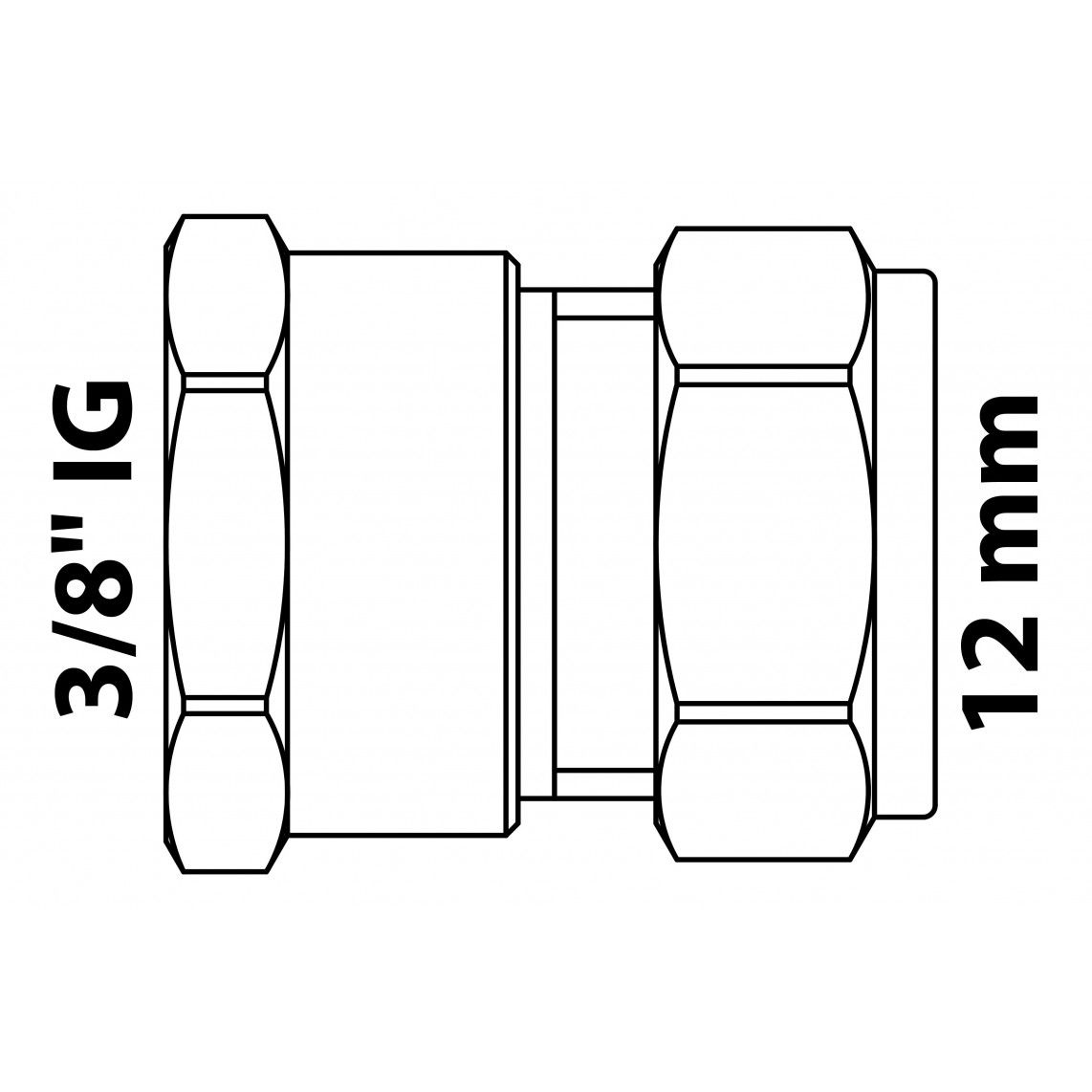 989456117 MS overgangsstuk, blanco, 12 mm x 3/8"BI, knelfitting voor koperen buis, vue 4