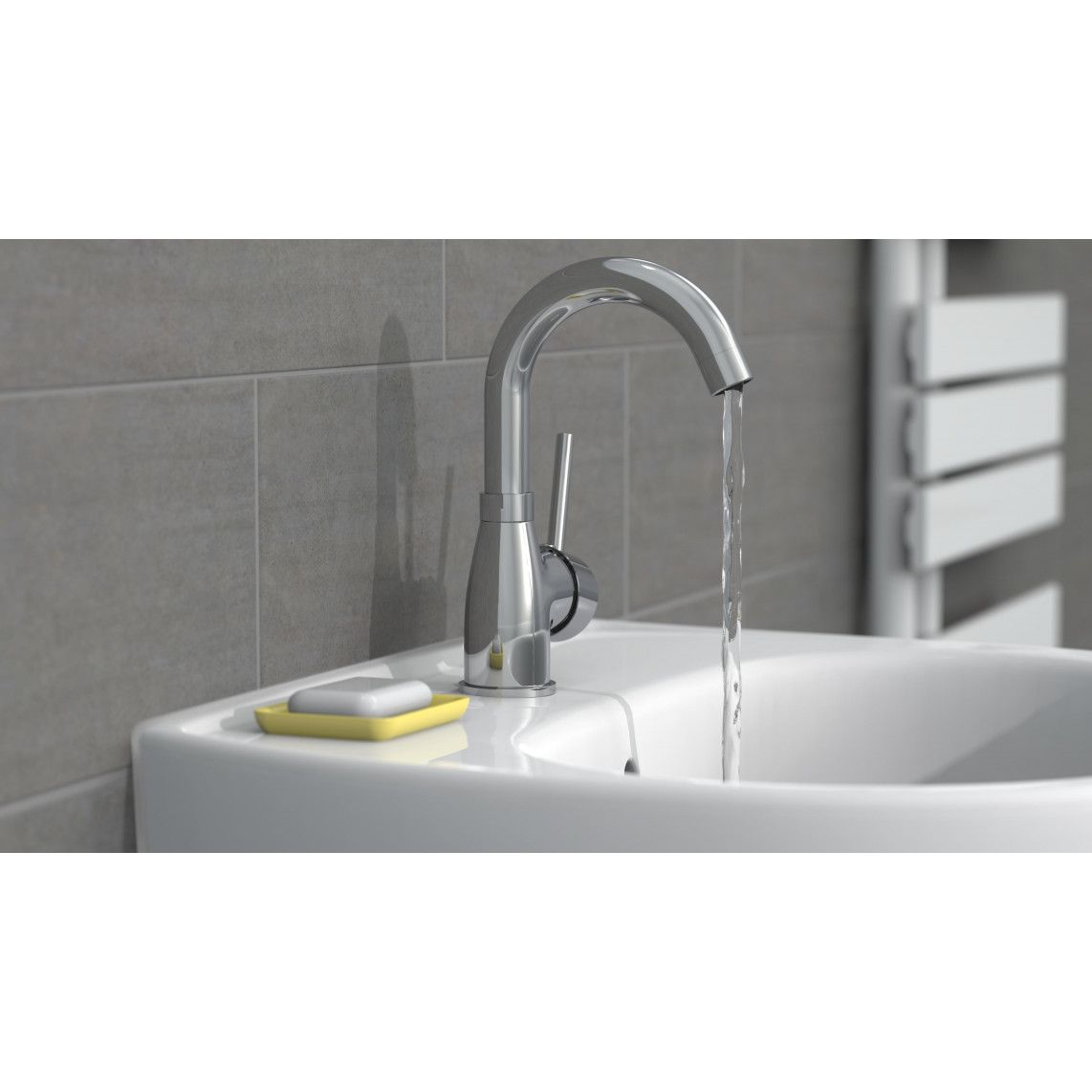 NI075FUTCR-LP FUTURA Wash basin mixer low pressure, chrome vue 5