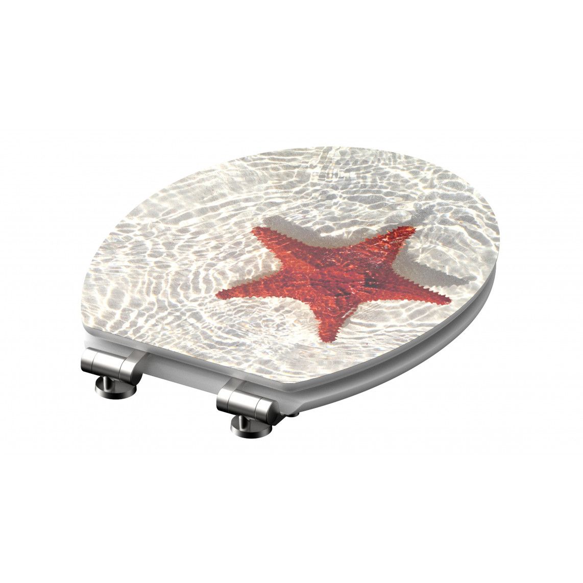 80541 abattant WC en MDF HG RED STARFISH, avec frein de chute vue 5