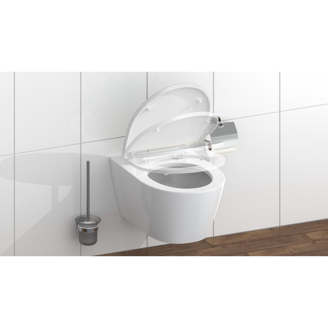 82587 Duroplast HG Toilet seat MAGIC LIGHT, with soft close and quick release vue 9