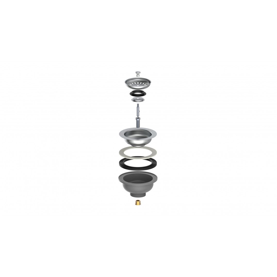 98835249 ECO-SAVE KS korfventiel, Grijs, 1 1/2"BU, RVS-ontruimingskelk en zeef Ø114 mm vue 4