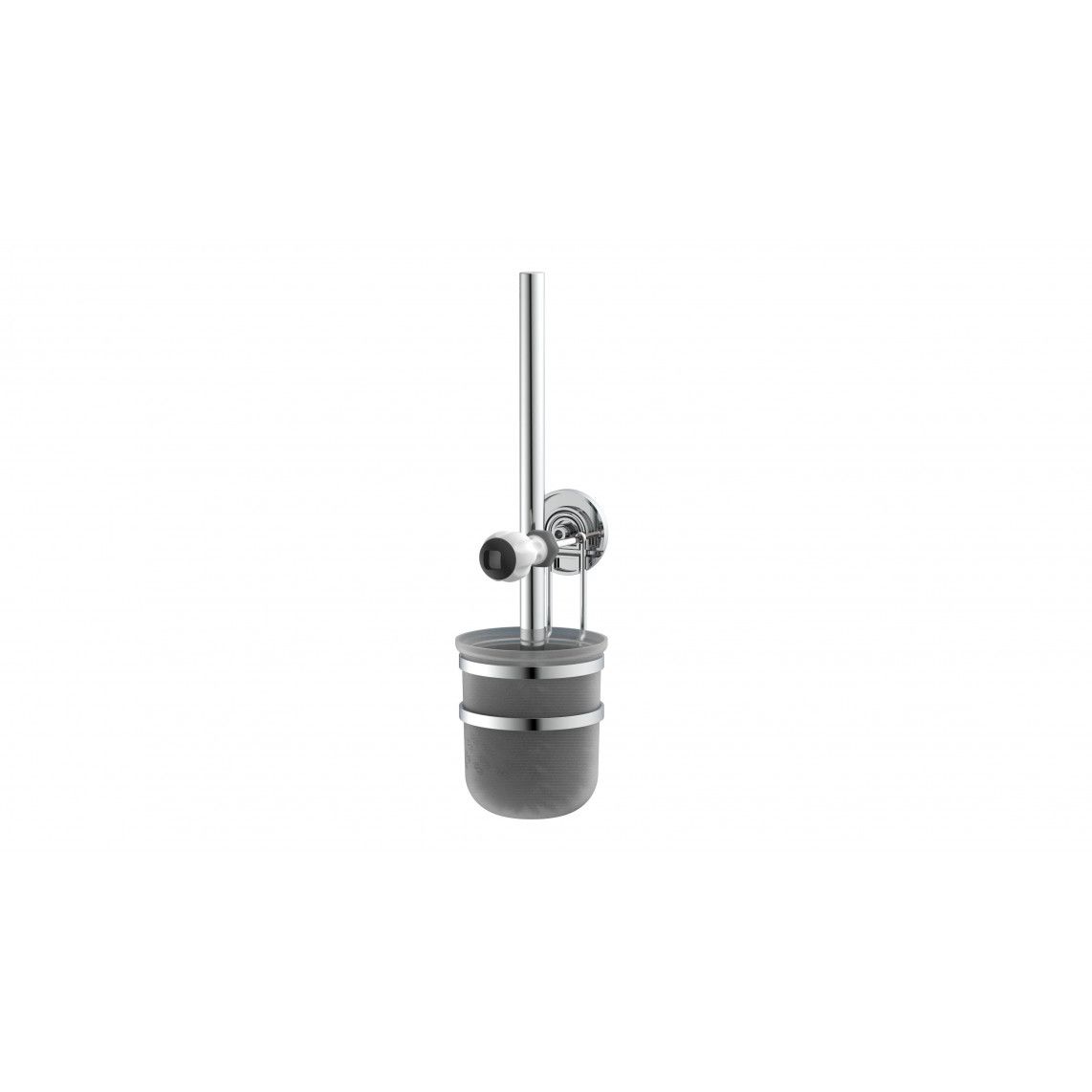 BA0205 Toiletborstelhouder voor wandmontage, chroom, om te lijmen of schroeven vue 6