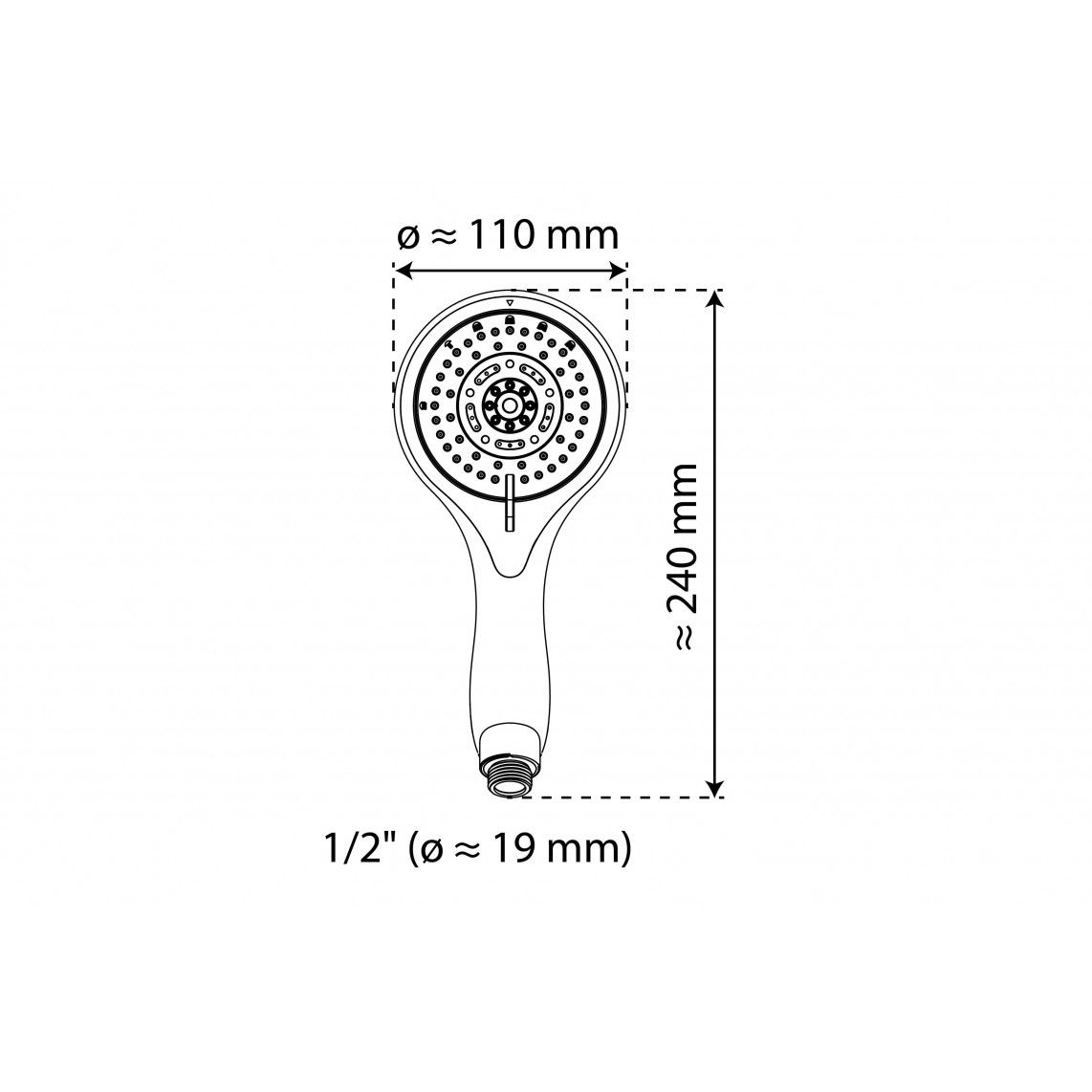 DX6041 BIOLUX Hand shower, chrome vue 4