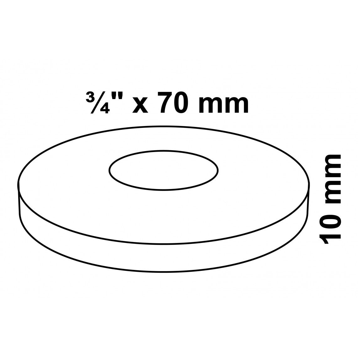 988137148 rosace pour robinetterie, chromé, 3/4" x 70 mm x 10 mm vue 2