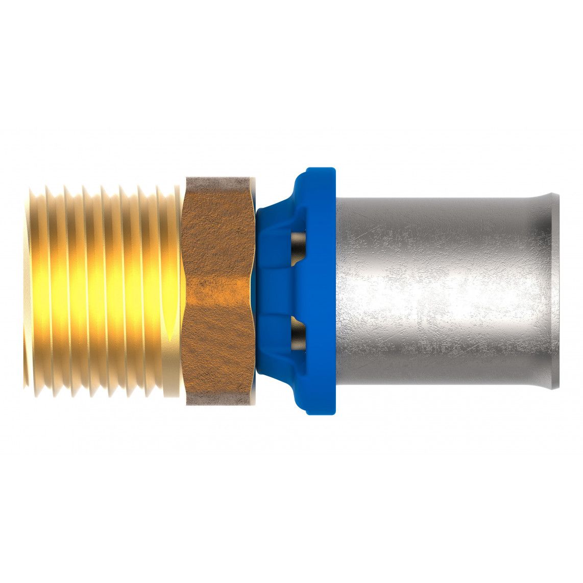 988712655 Transition piece, brass, 26 mm x 1" male, press fitting for multilayer pipe vue 2