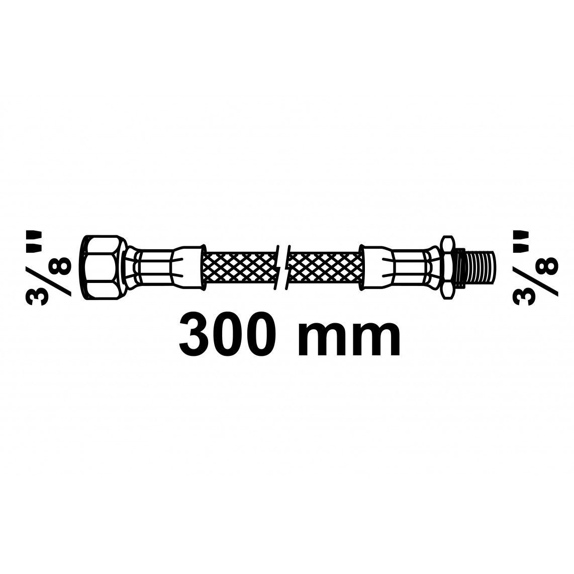 98628295 Tuyau de raccordement flexible 300 mm, 3/8" F x 3/8" M vue 2