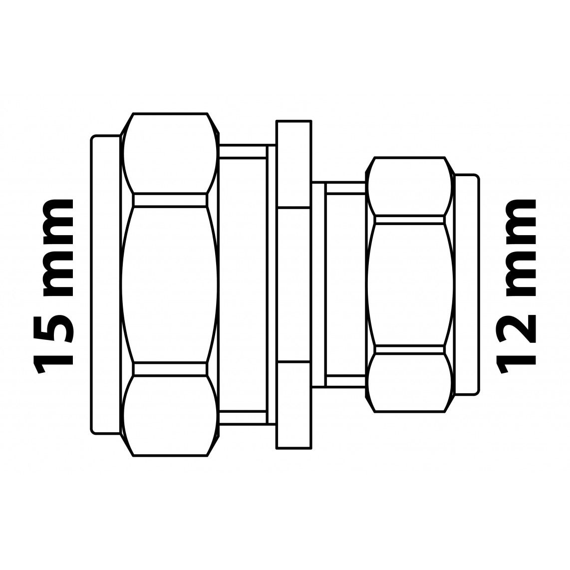 989454617 MS Verloopfitting, blanco, 15 mm x 12 mm, knelfitting voor koperen buis, vue 4