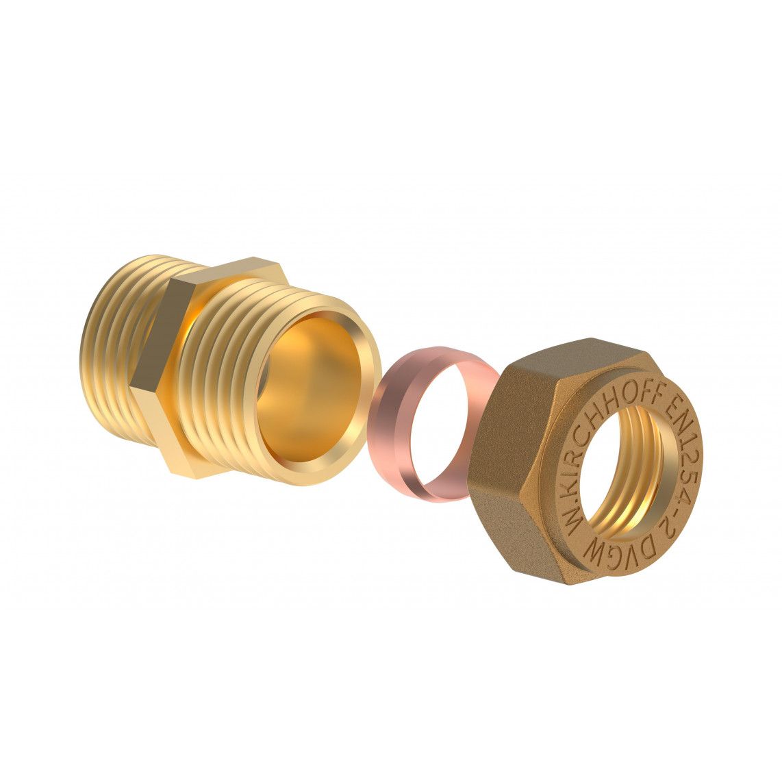 989457117 LT pièce intermédiaire, vierge, 12 mm x 3/8" M, raccord à serrer pour tube en cuivre, vue 3