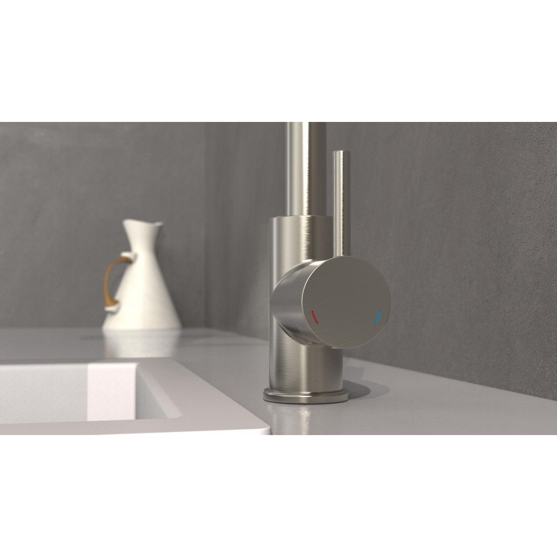 99705 VITAL Sensor sink mixer, stainless steel look, with pull-out spout vue 9