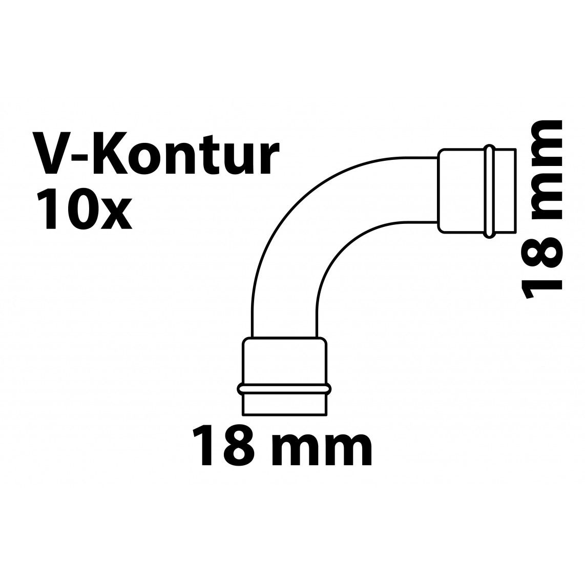 988610364 CU boog 90°, blanco, 18 mm, 2 mofen, (P5002) (10x) vue 2