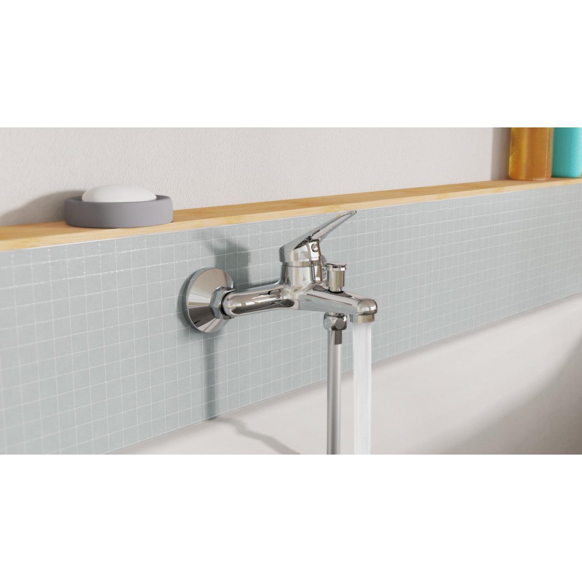 NI023SCR SPEED Mitigeur bain/douche, chromé vue 6