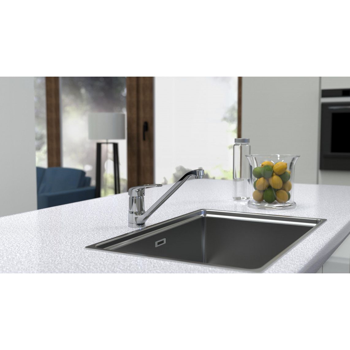 77250 GRANDE Keukenkraan, chroom vue 11