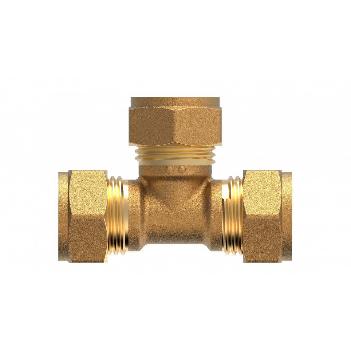 989453317 MS T-stuk, blanco, 18 mm, knelfitting voor koperen buis vue 2