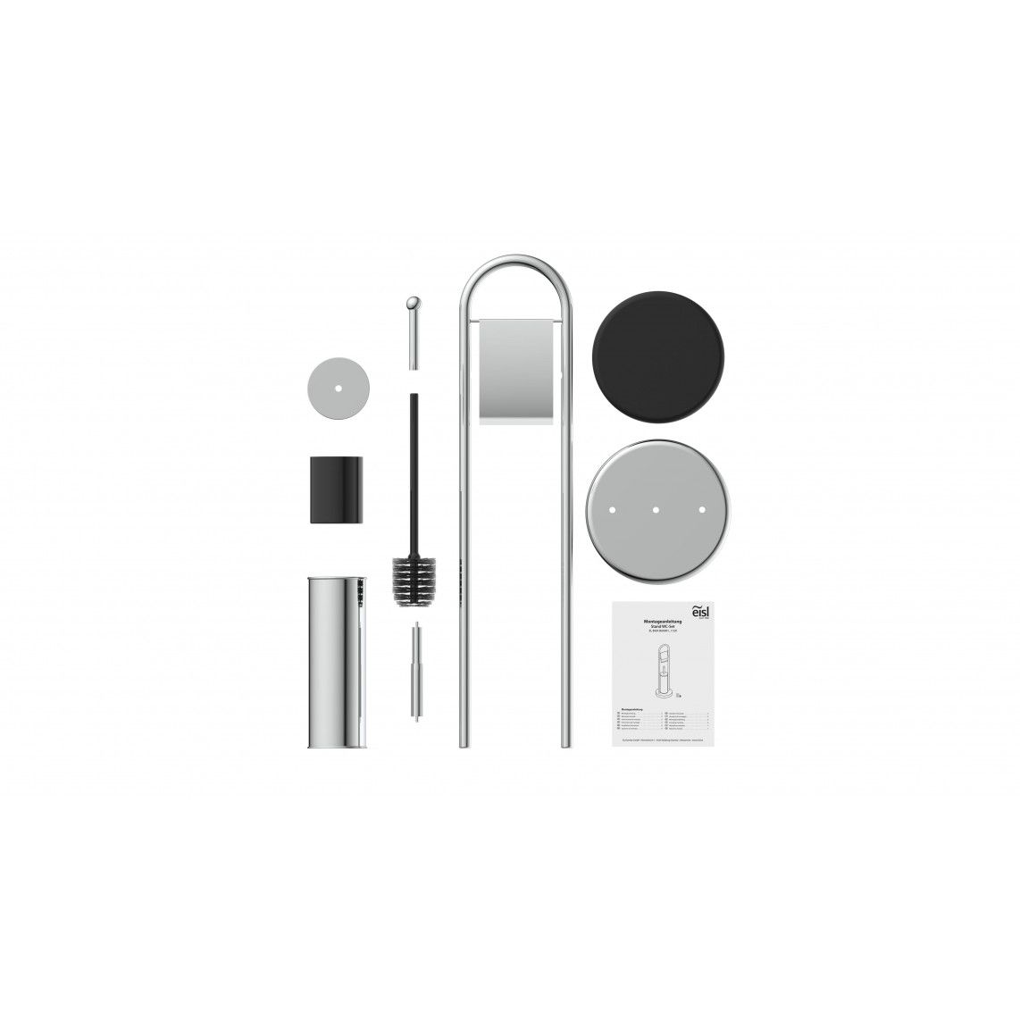 BA0001 staand WC set, chroom vue 6