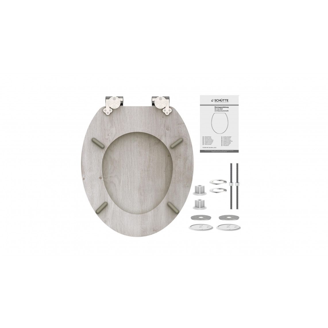 80192 MDF Toilet seat LIGHT WOOD, with soft close vue 7