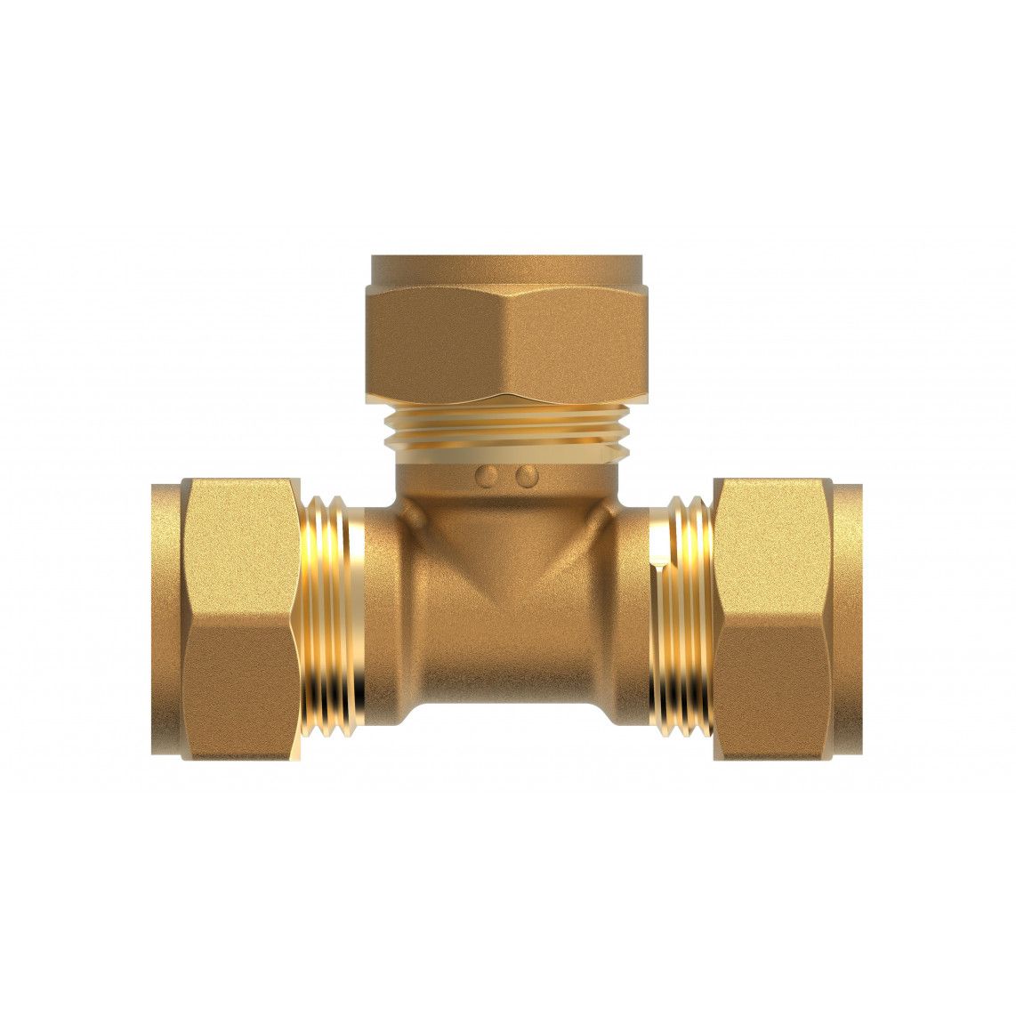 989453417 MS T-stuk, blanco, 22 mm, knelfitting voor koperen buis vue 2