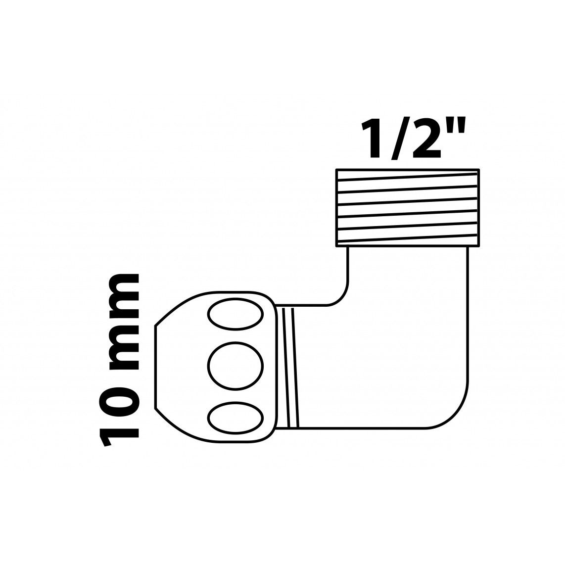 986255148 MS knelfitting-knie 90°, chroom, 1/2"BU x 10 mmQ vue 2