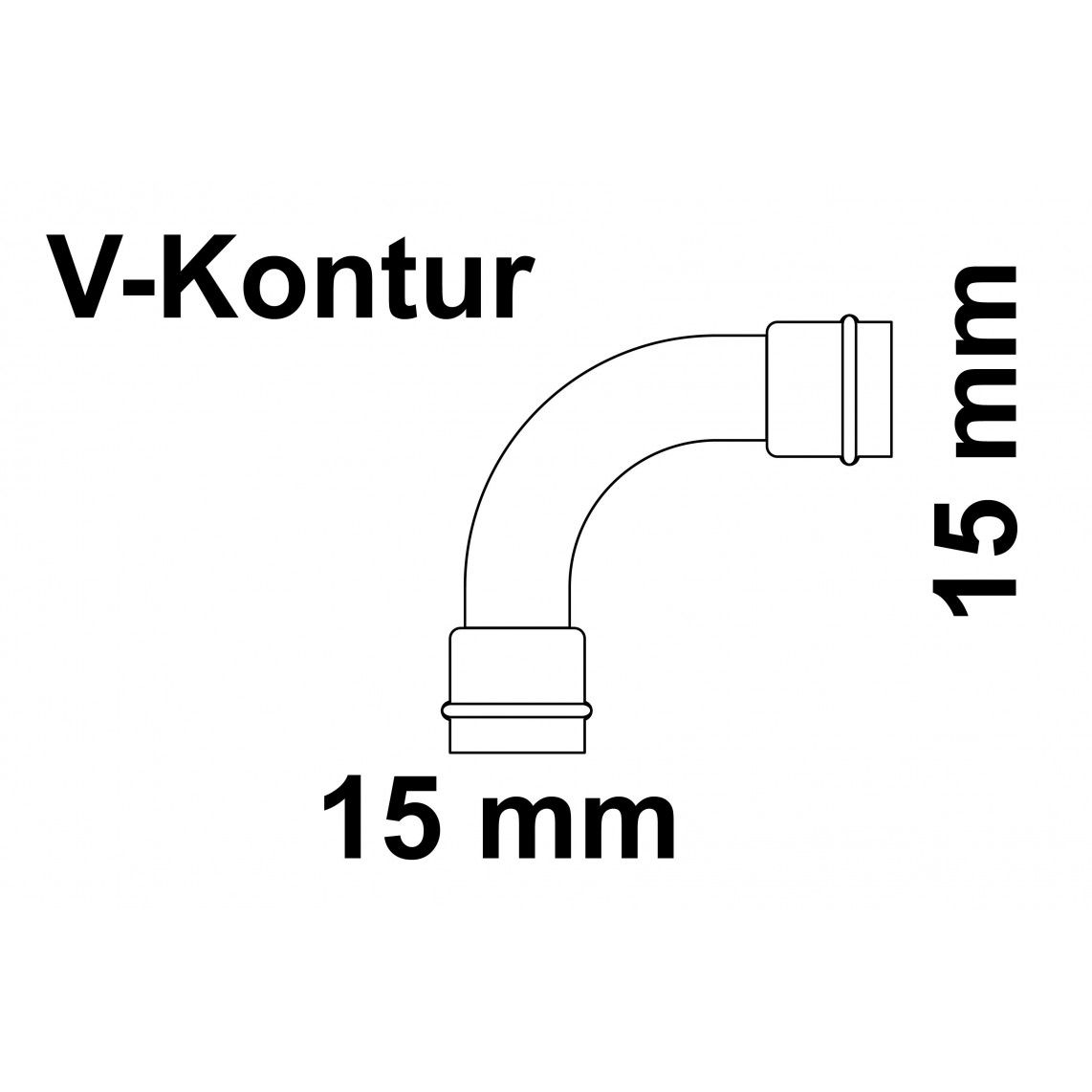 988610254 CU boog 90°, blanco, 15 mm, 2 mofen, (P5002), vue 2