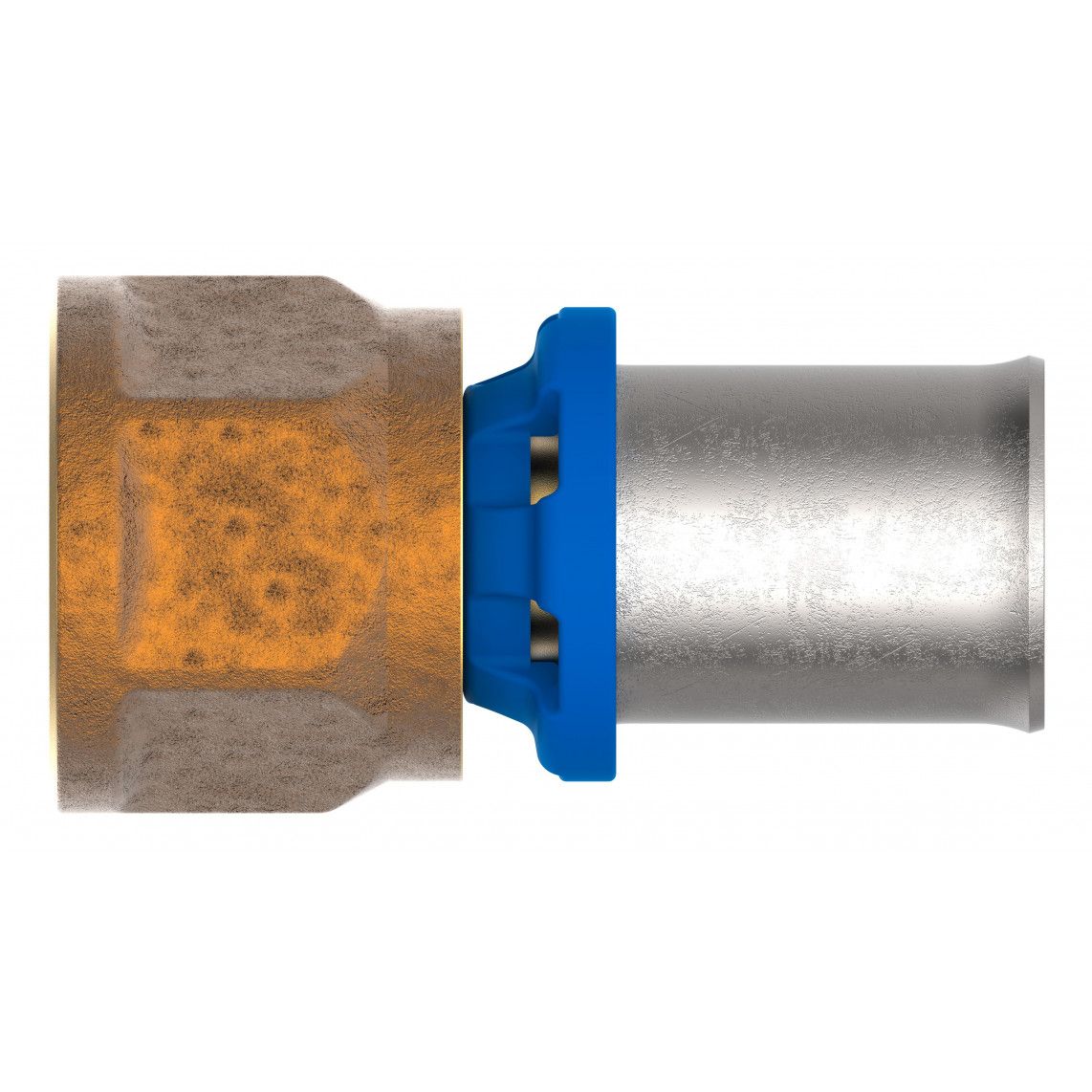 988713455 MS overgangsstuk, blanco, 26 mm x 3/4"BI, persfitting voor meerlagen buis vue 2