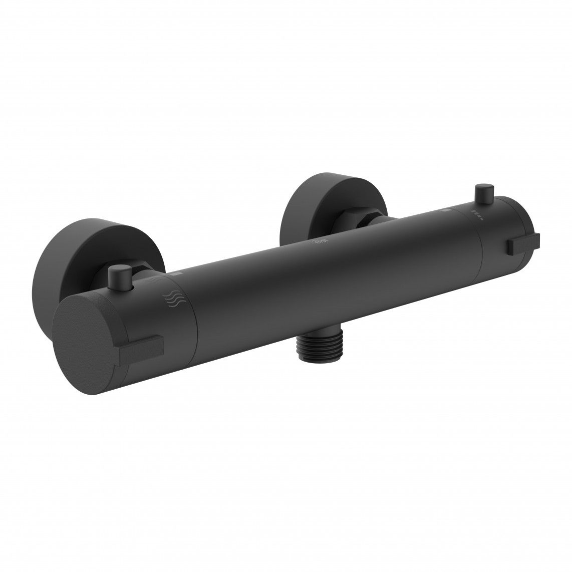 CLT168ACRBL CLAUDIO Thermostatic shower mixer, black matt vue 2