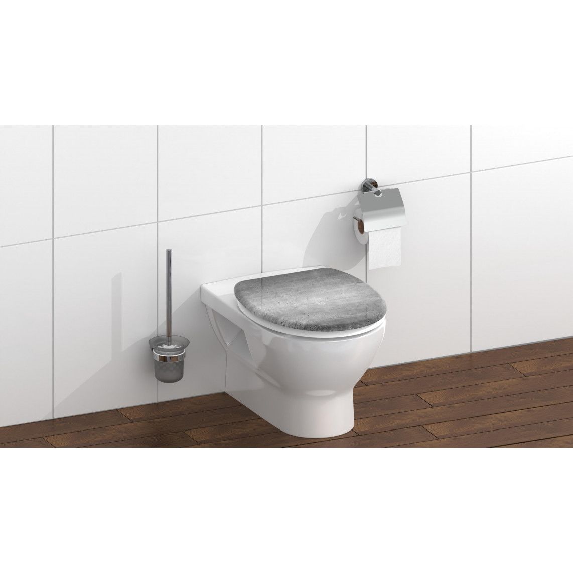 82155 Duroplast WC-zitting INDUSTRIAL GREY, met valrem vue 9