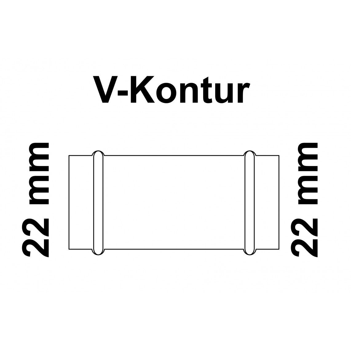 988616454 Connection piece, press fitting for copper V-profile, 22 mm, 2 sockets vue 2