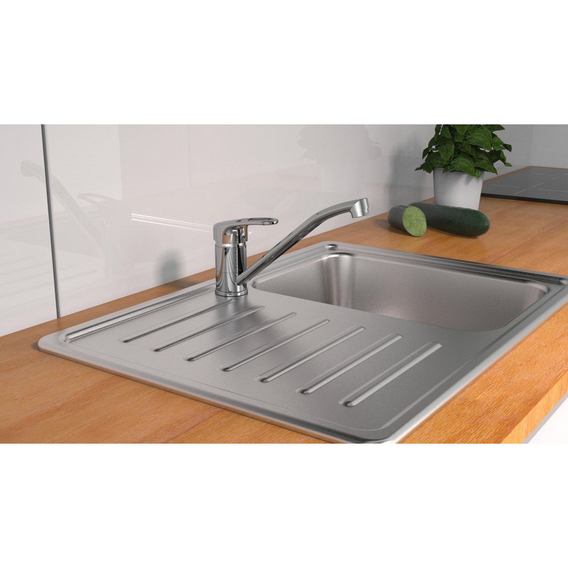 35550 DANTE Keukenkraan, chroom vue 3