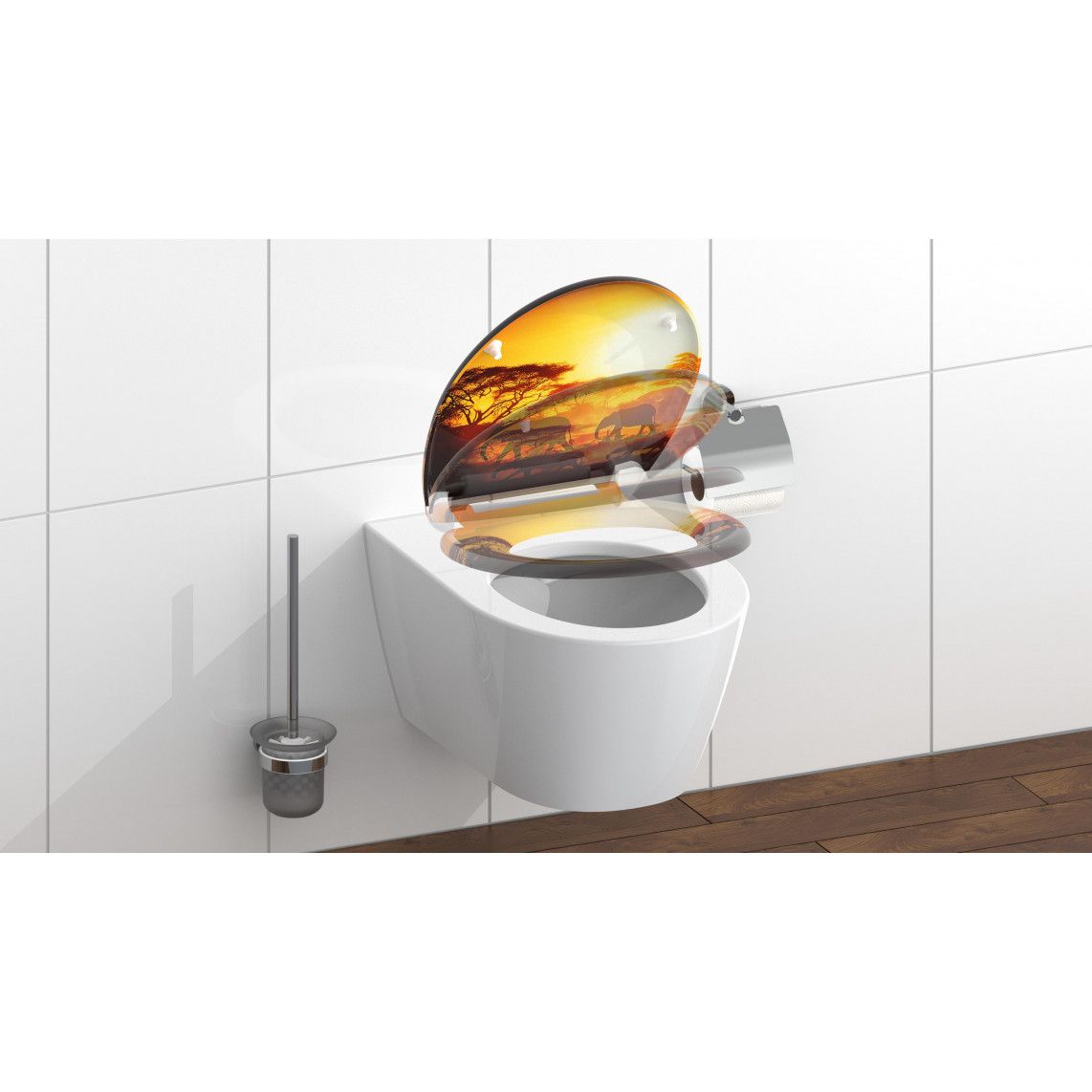 82360 Duroplast WC-zitting AFRICA, met valrem en afneembaar vue 8