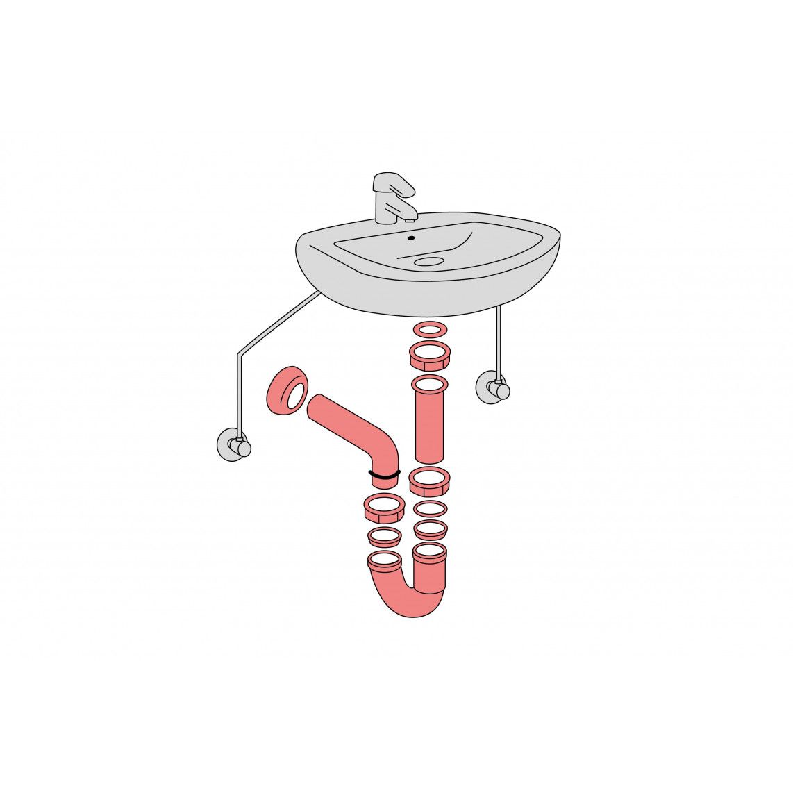 98801049 ECO-SAVE KS buissifon, Grijs, 1 1/4" x 32 mm vue 6