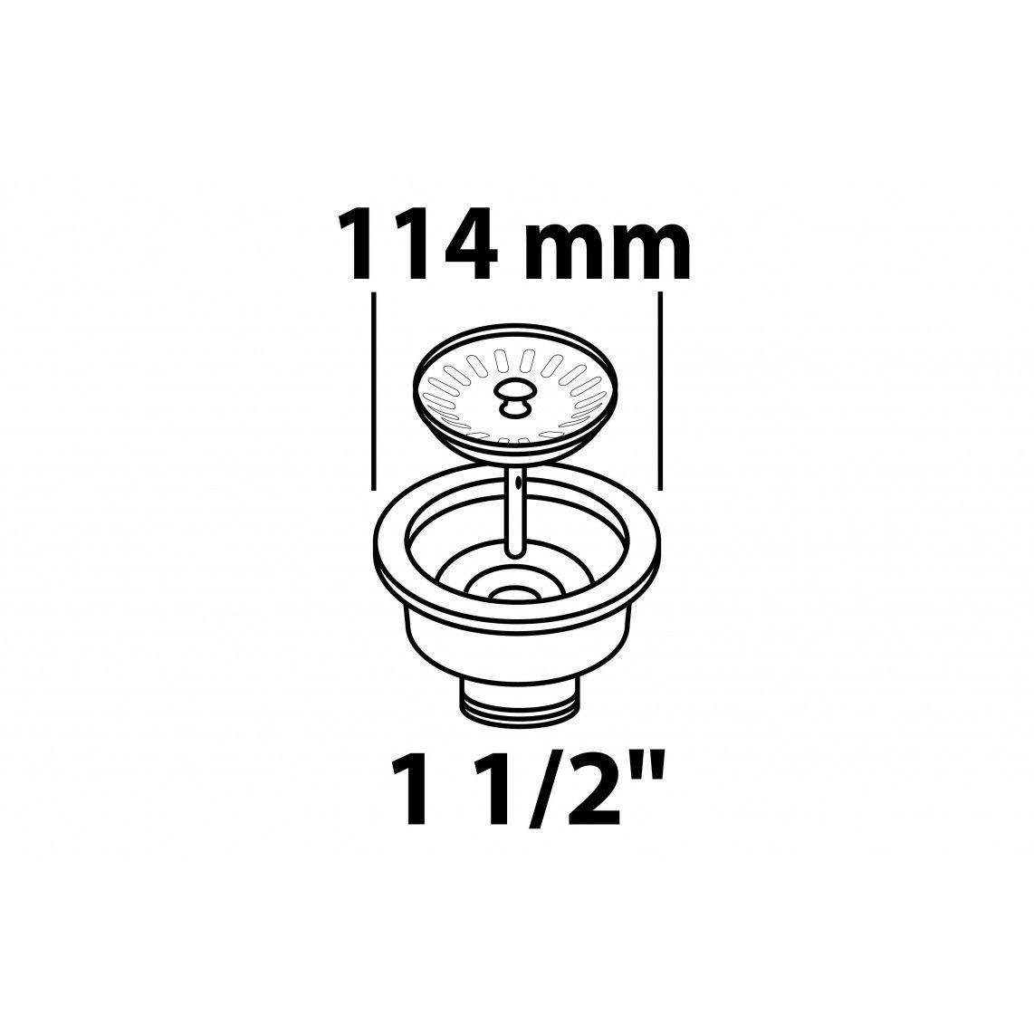 98835249 ECO-SAVE KS korfventiel, Grijs, 1 1/2"BU, RVS-ontruimingskelk en zeef Ø114 mm vue 7