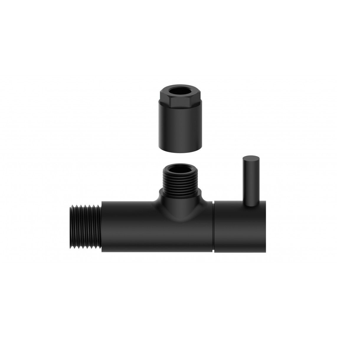 98166120 Angle valve, brass, black matt, 1/2"male x 10 mmQ, with rose vue 9