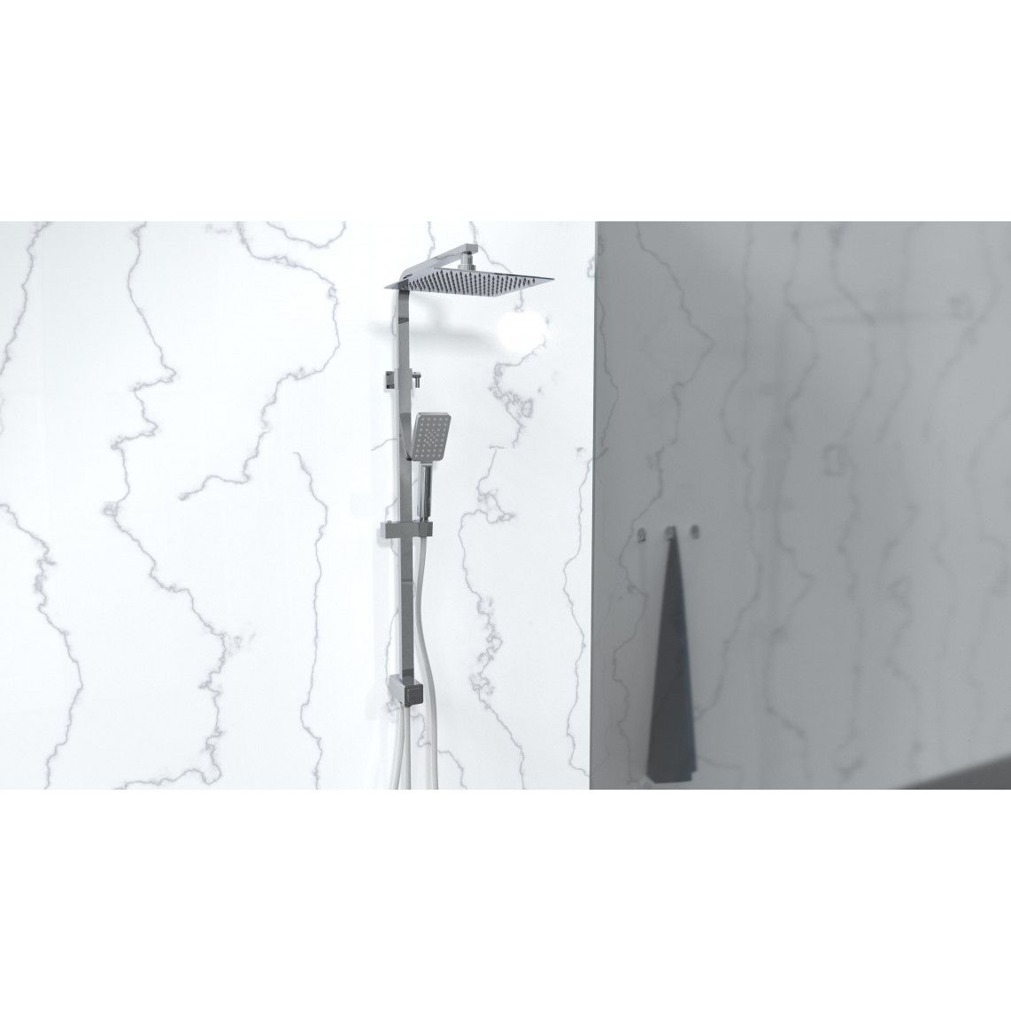 60615 SILVER RAIN Regendouche set, chroom vue 6