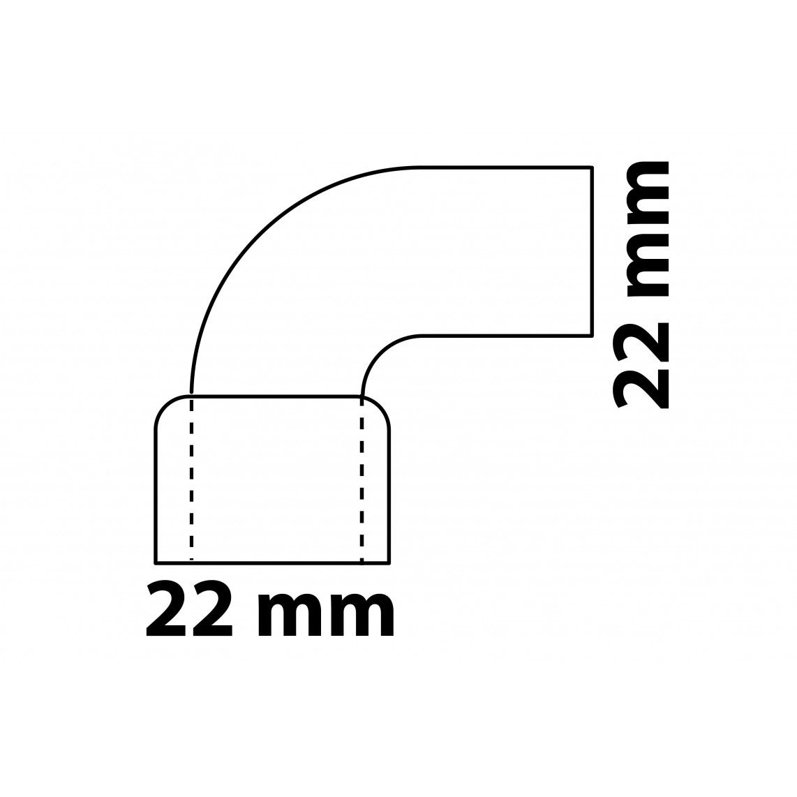 989264055 CU knie 90°, blanco, 22 mm, 1 mof (5092) vue 3