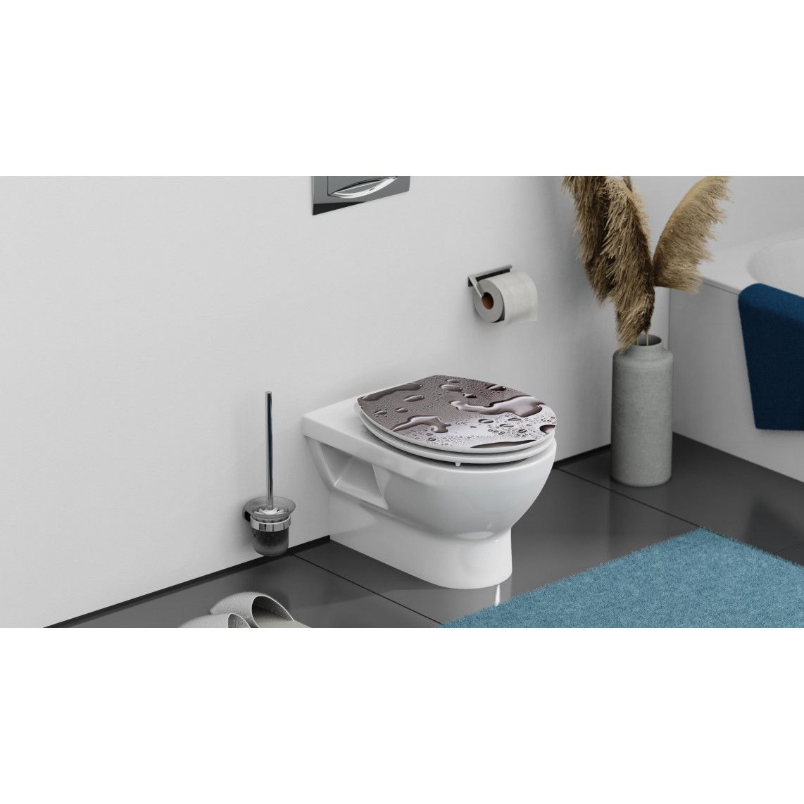 80523 MDF HG WC-zitting GREY STEEL, met valrem vue 11