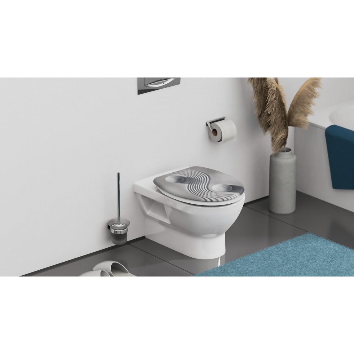 82152 abattant WC en Duroplast YINGundYANG, avec frein de chute vue 10