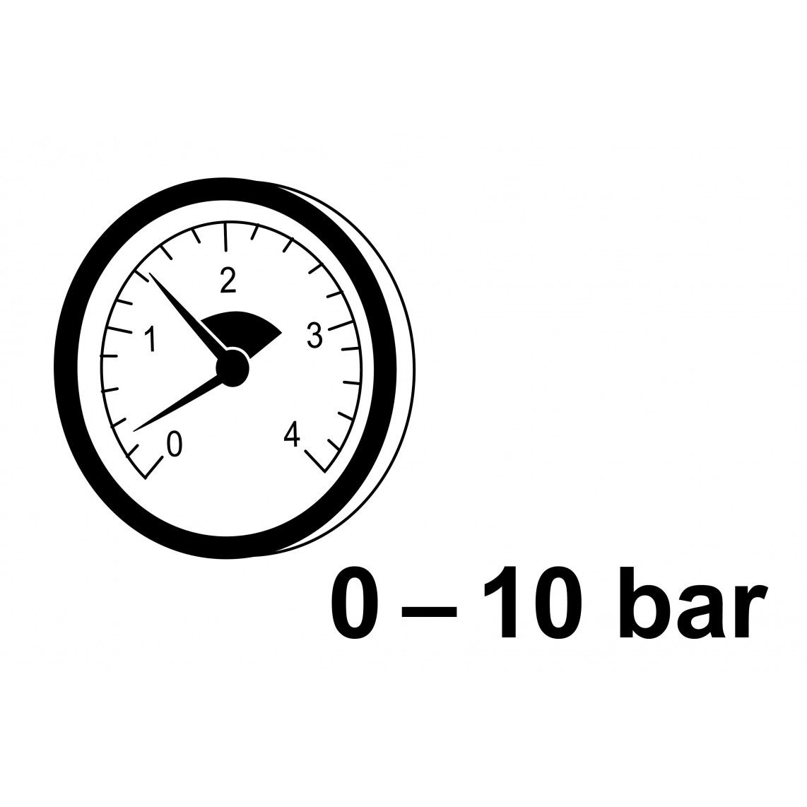 98454218 manomètre raccord axial 0-10 bar 63 mm, 1/4" M vue 2