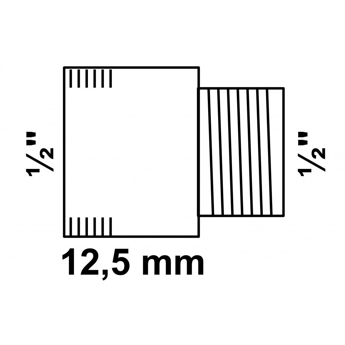 989313455 LT Extension de robinet, vierge, 1/2" x 12,5 mm vue 2