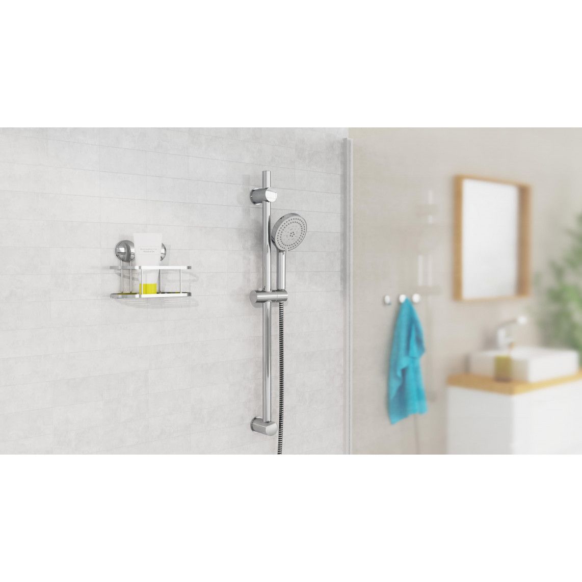 DX5081C PARMA Handdouche set, chroom/zwart vue 8